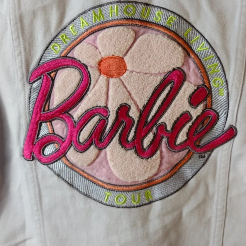 Barbie Truck Tour Lavender Denim Jacket Embroidered Logo 100% Cotton - Picture 11 of 14